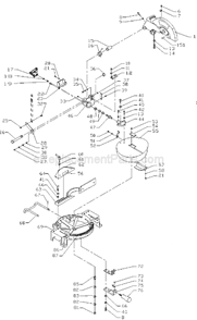 Page A Diagram and Parts List for BDMS100 Type 1 Black and Decker Miter Saw